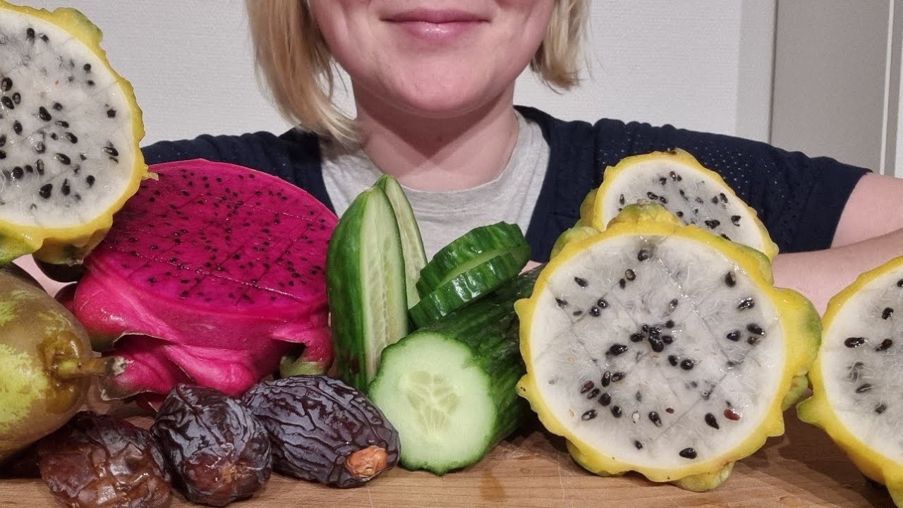 ASMR FRUIT PLATTER DELISIOUS DRAGONFRUIT *NO TALKING ASMR | FRUITYLICIOUS ASMR