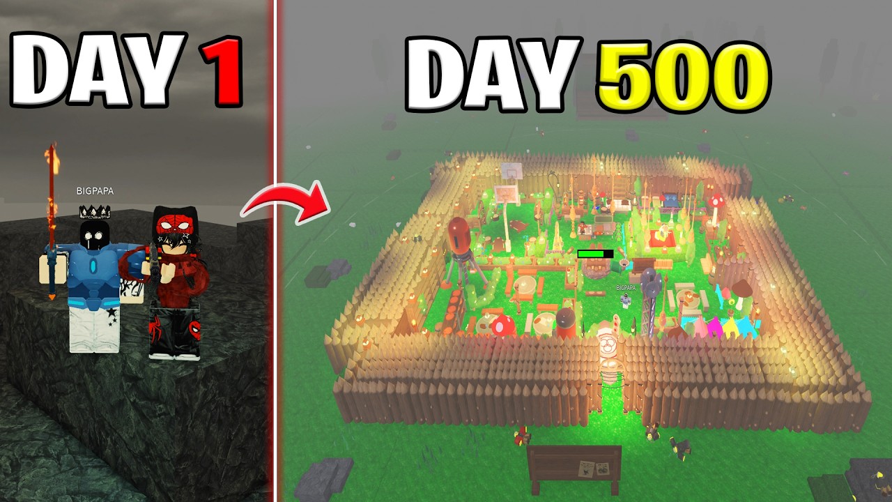 500 Days to Build a Best Base in 99 Nights in The Forest