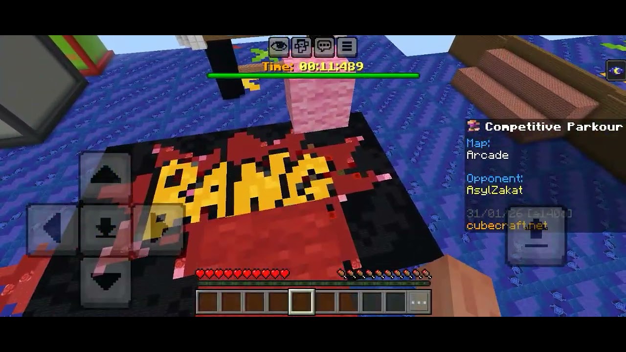 Chơi parkour server Minecraft 
