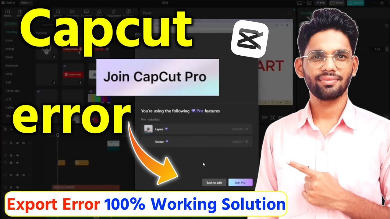 Capcut PC Export Problem Join Pro 100% Solution | CapCut PC Export Error Solution | CapCut Pro PC