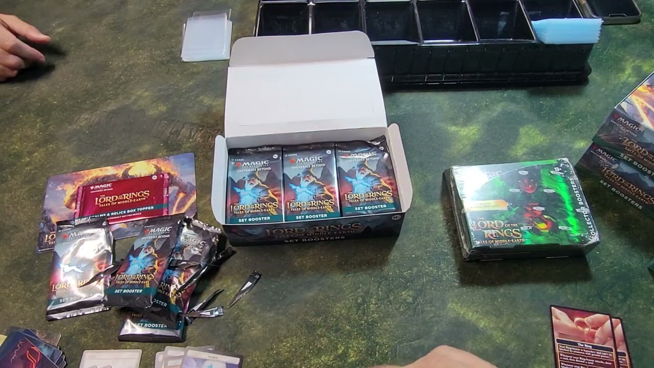 MTG LOTR Set booster and collector box opening! Can we find the ring?