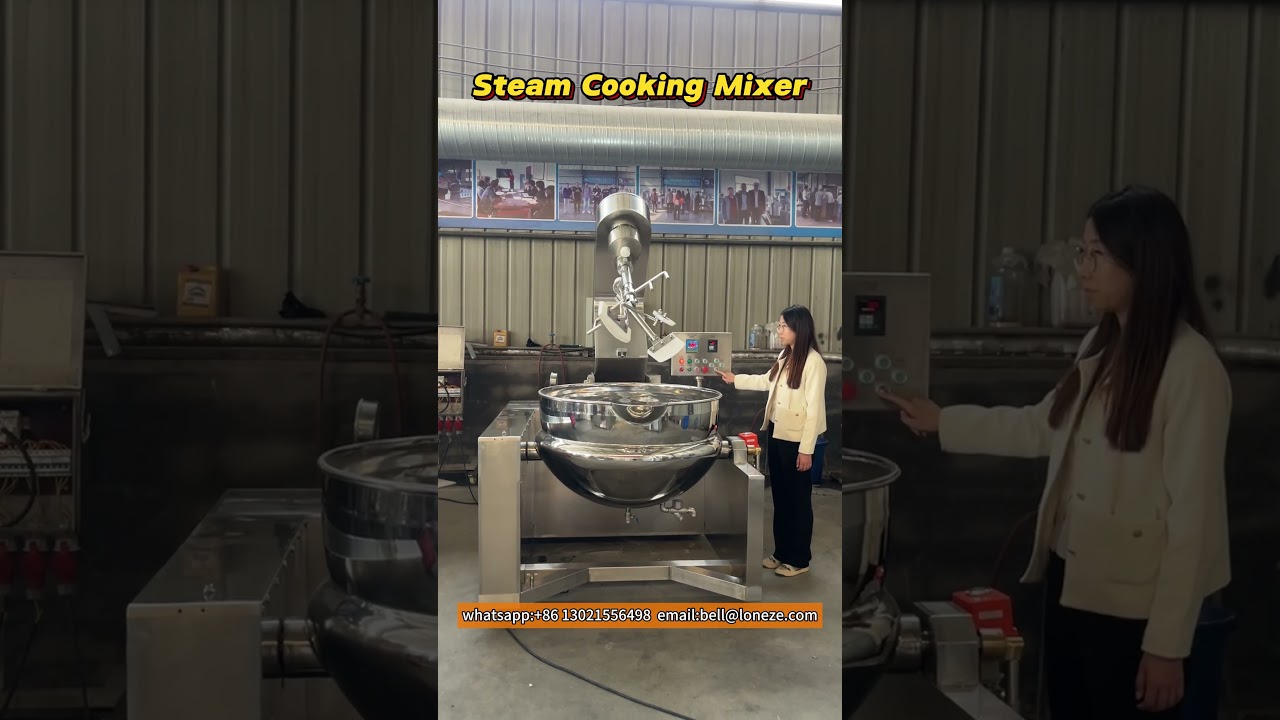300L Automatic Strring Steam Cooking Mixer Machine with Button Control  