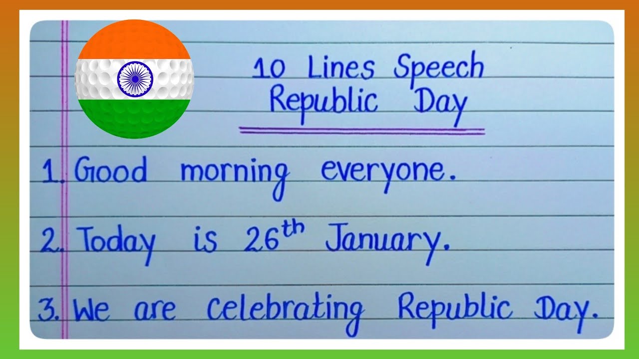 Speech On Republic Day 2022/Republic Day Speech In English/26 January Speech In English/Republic Day
