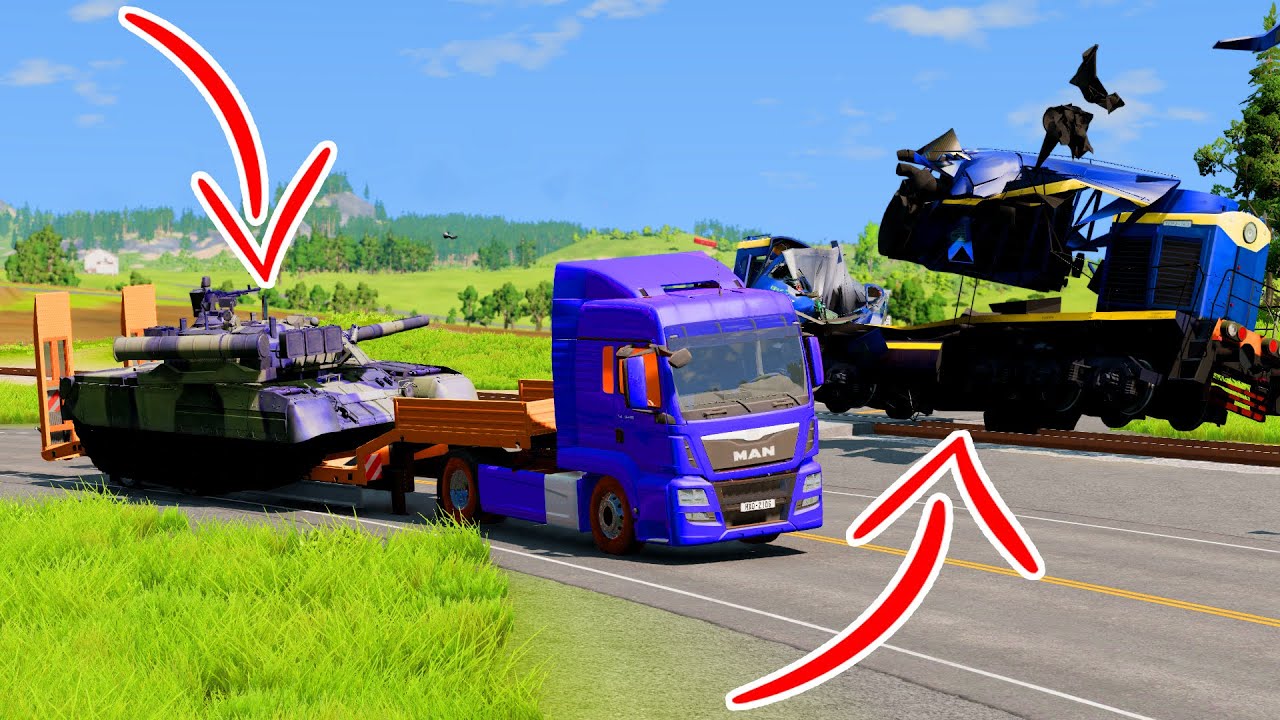 TANK VS TRAIN | EPIC CRASH - BeamNG.Drive