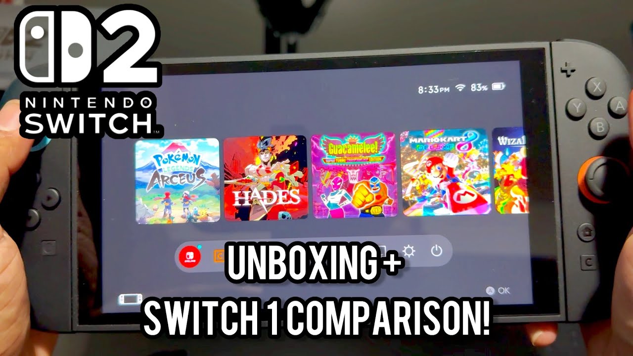 Nintendo Switch 2 Unboxing + Switch 1 Comparison!
