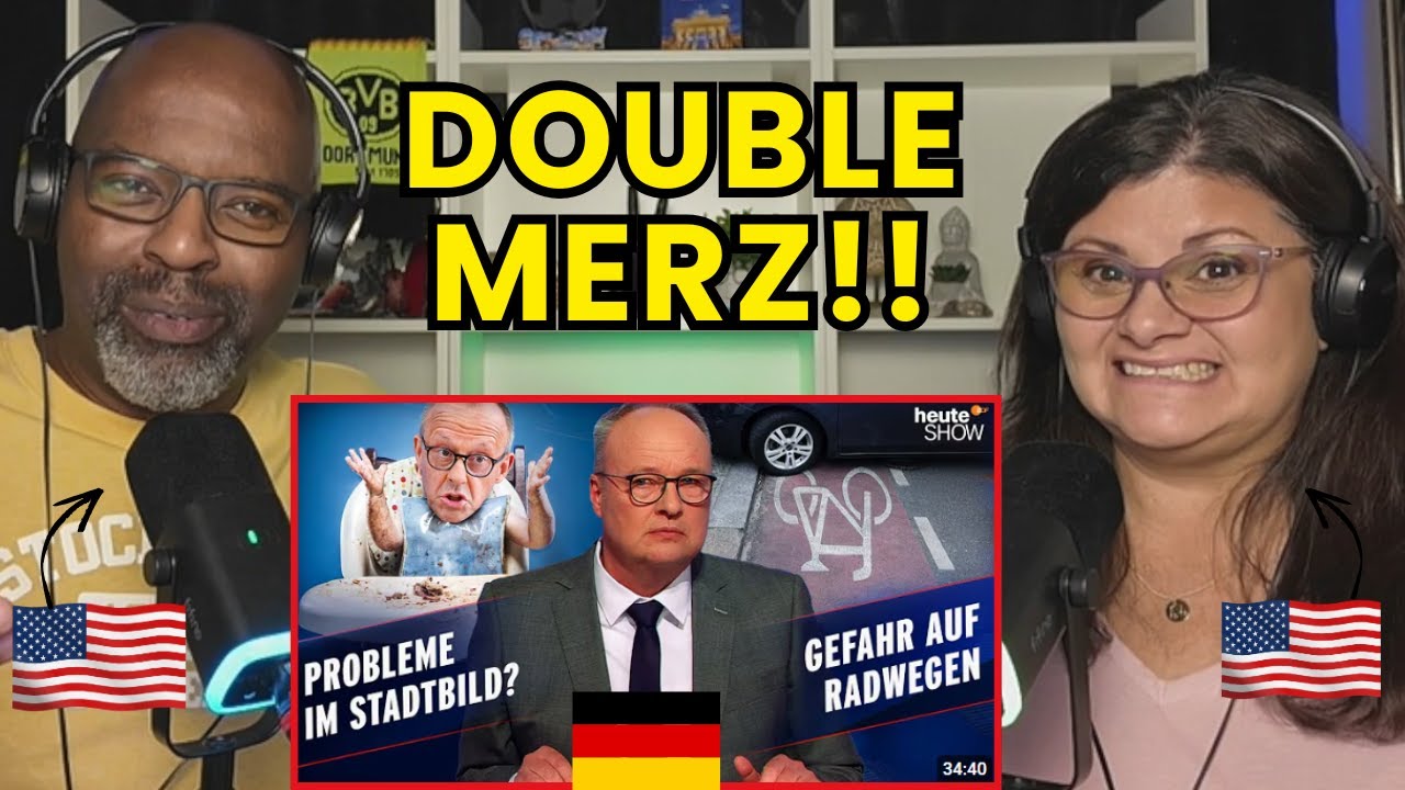 Americans React to The Heute-Show |  Merz's "Cityscape" comment | CDU Revolt