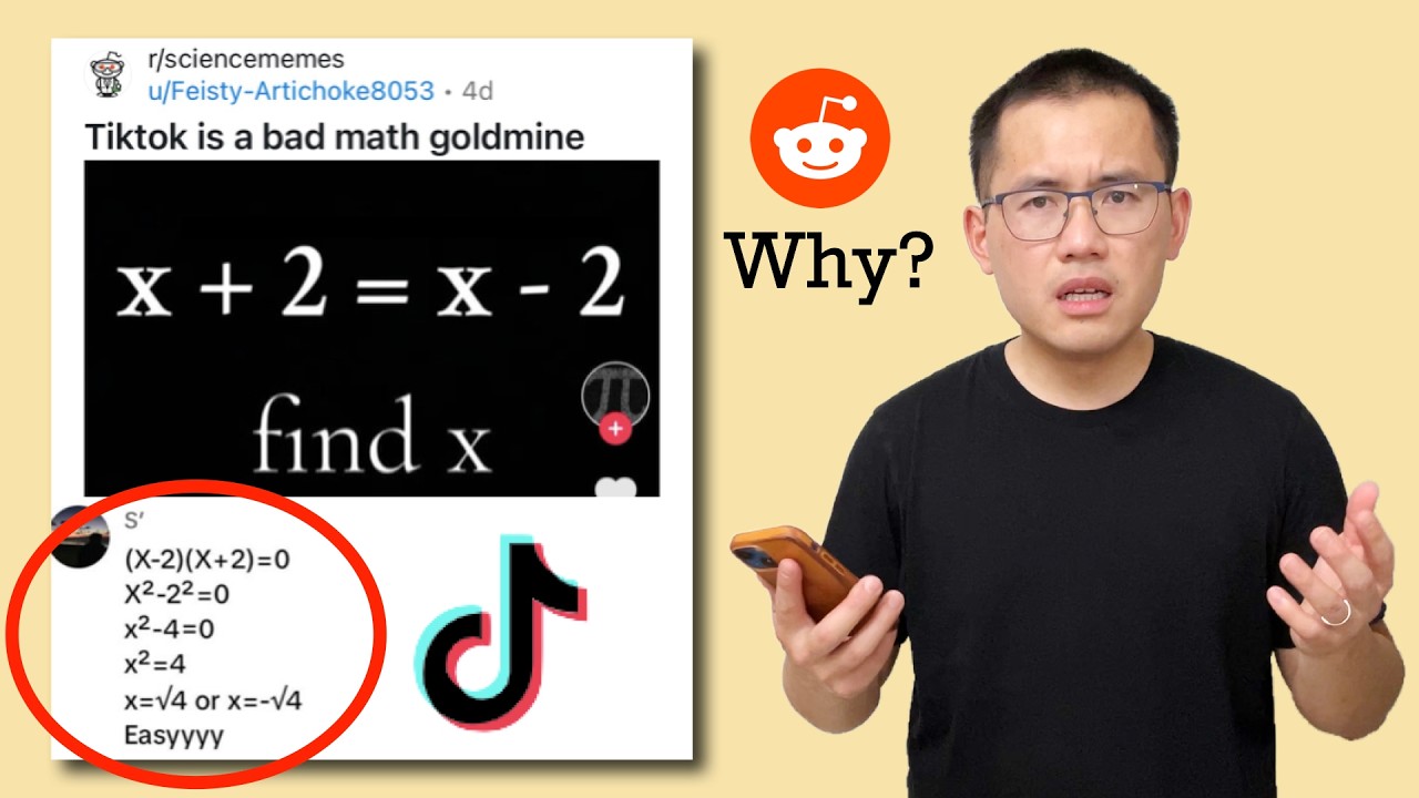 TikTok is a bad math goldmine! Solving x+2=x-2. Reddit r/sciencememes
