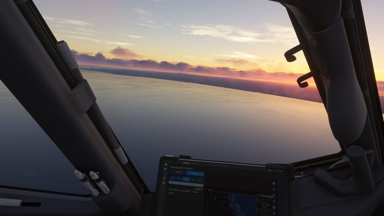 MSFS2024 PMDG 737 Korean air 8707 landing at Tokyo Narita with sunset