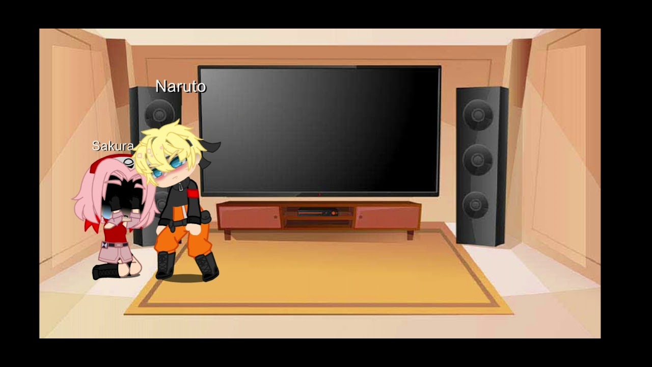 Naruto e Sakura reagindo a Narusaku