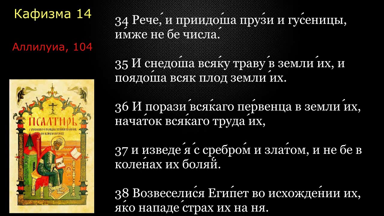 14 Псалтирь. Кафизма 14 с текстом