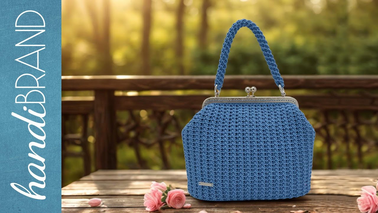 👜 Frame Τσαντάκι με Οβάλ Πλεκτό Πάτο | handibrand