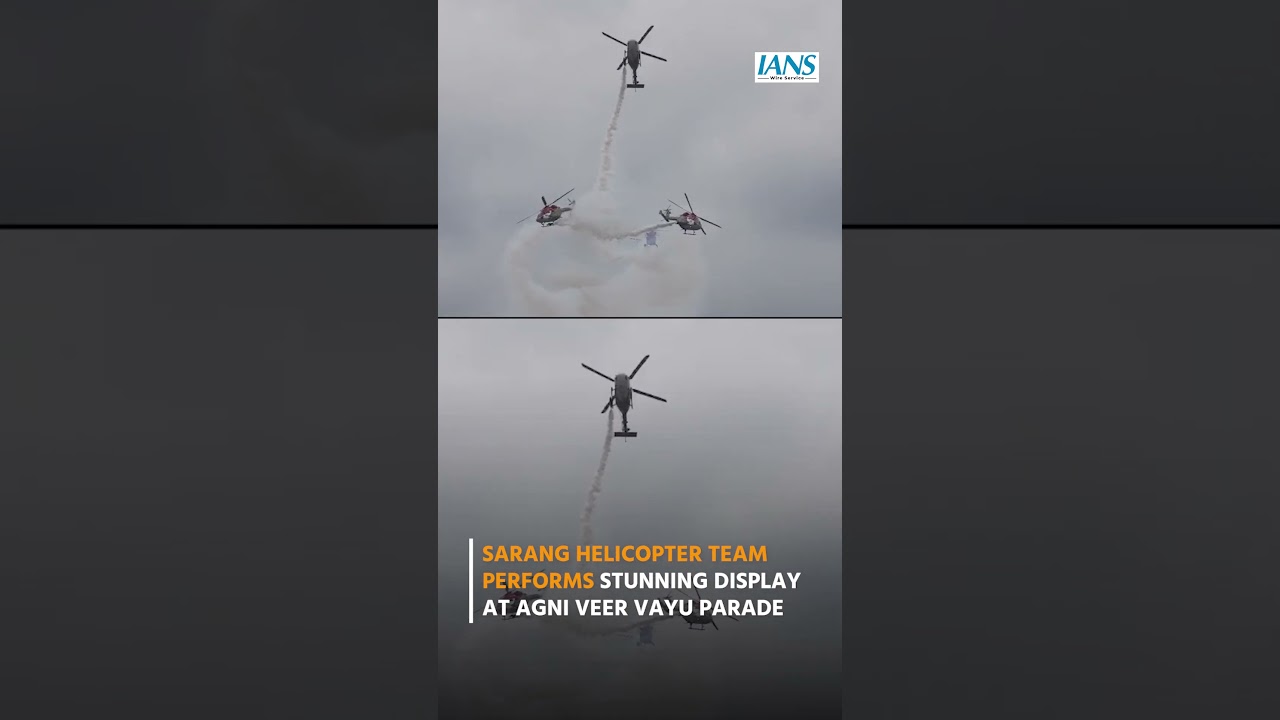 Belagavi Air Show: Sarang Helicopter Team Performs Stunning Display at Agni Veer Vayu Parade