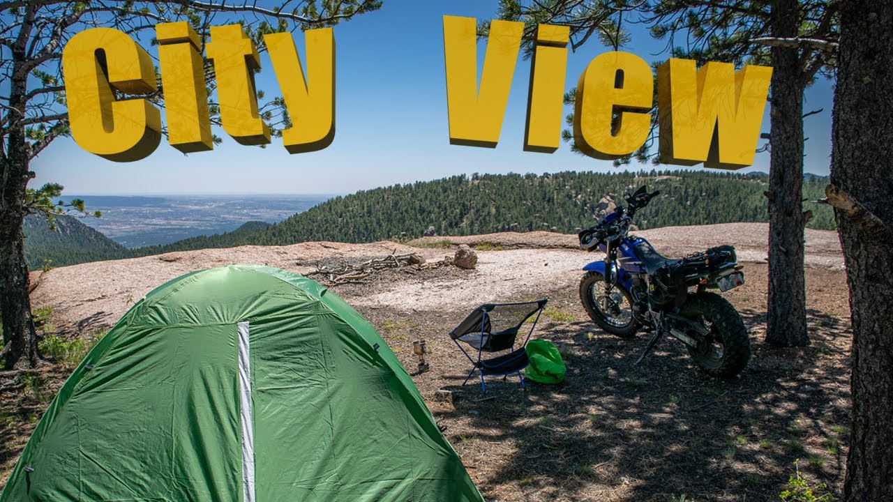 TW200 Moto Camping ADVenture | Found a Perfect Spot Above the City