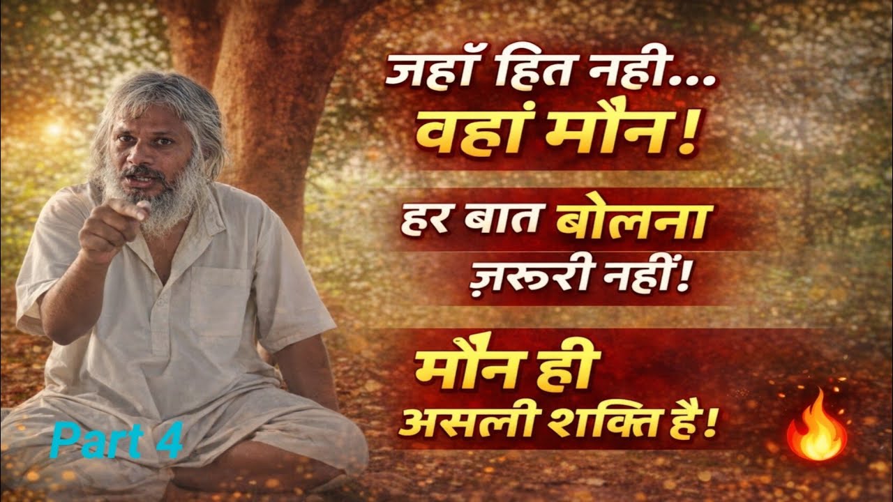 जहाँ हित नहीं… वहाँ मौन! जीवन का सबसे बड़ा नियमl lPart 4l#adhyatm
