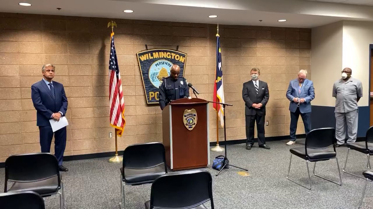 Wilmington Police Department press conference on firing of three officers for racist comments