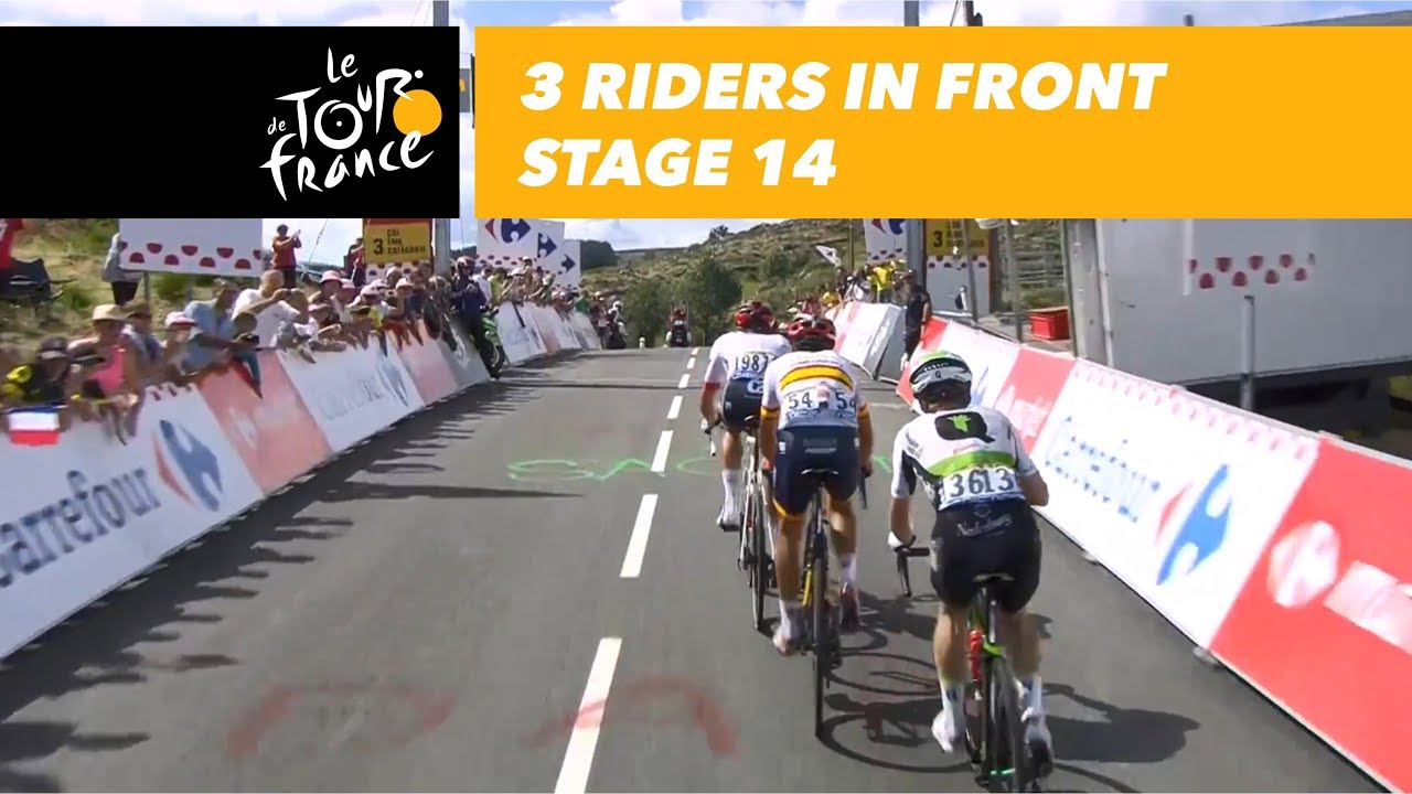 3 riders in front - Stage 14 - Tour de France 2018