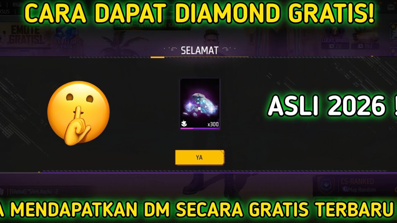CARA MENDAPATKAN DIAMOND FREE FIRE GRATIS TERBARU 2026 | CARA DAPAT DM GRATIS‼️