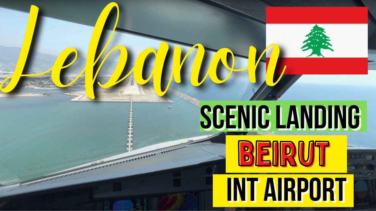 Scenic Landing in Beirut, Lebanon | Airbus A320 Cockpit view HD | Middle East