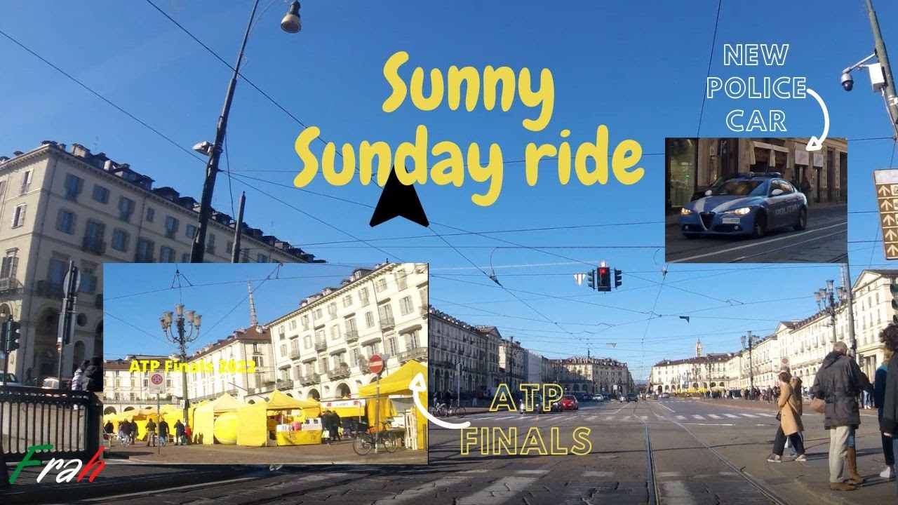 #pov Riding from the hills to the city center of Turin in a sunny Sunday