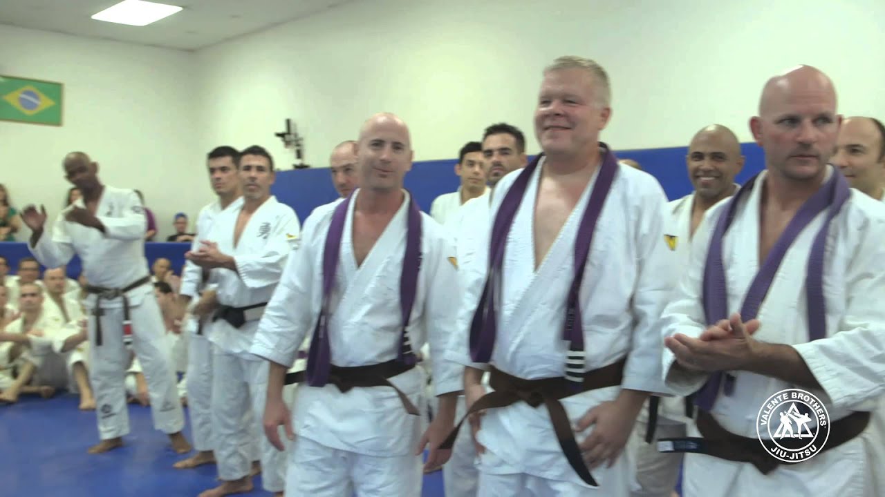 Royce Gracie and Red Belt Grandmaster Pedro Valente at the 2013 Valente Brothers Belt Ceremony