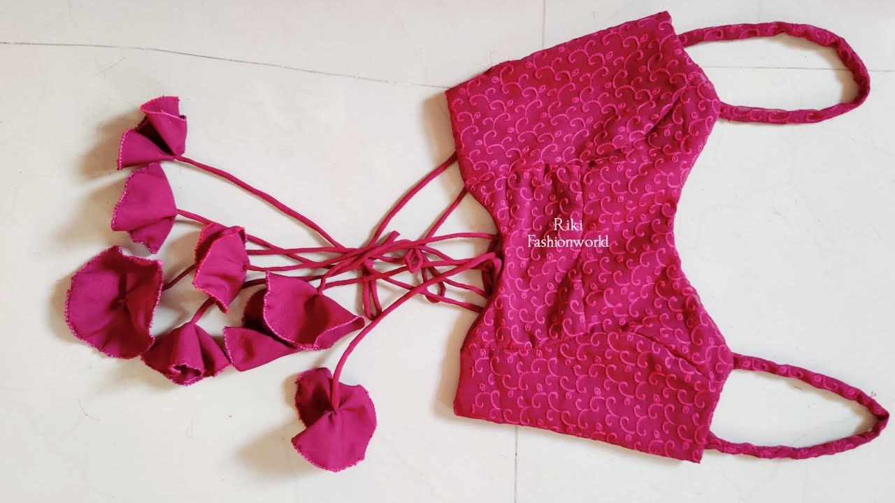 Model Blouse design | Backless blouse | cutting and stitching | Criss Cross blouse | Blouse design