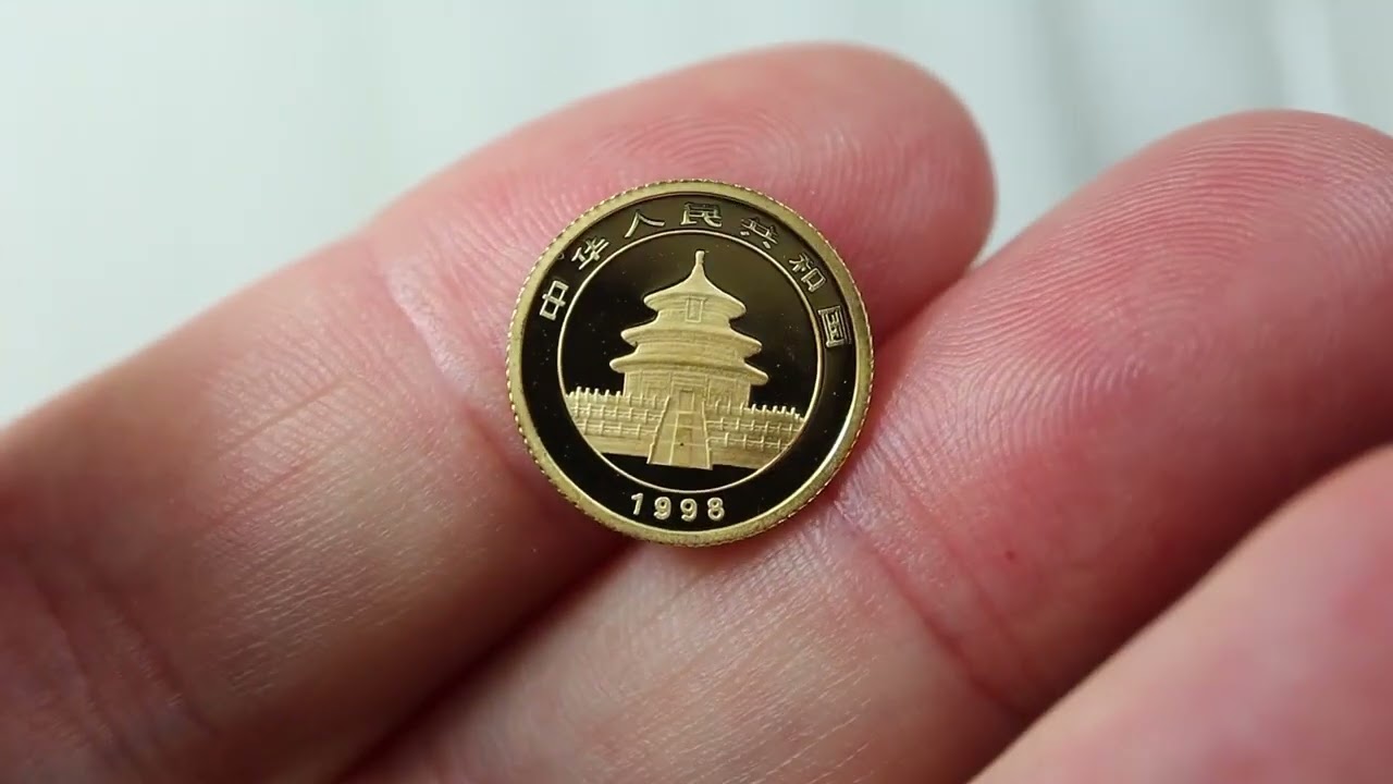 Gold Coin China 5 Yuan 1998 Panda Goldcoin @coincombinat #coins #numismatics #coincollecting
