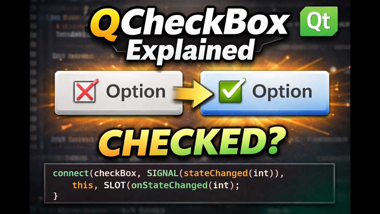 Qt6 | Qt QCheckBox: объяснение 🔥 | Сигналы, слоты, события и свойства (C++)