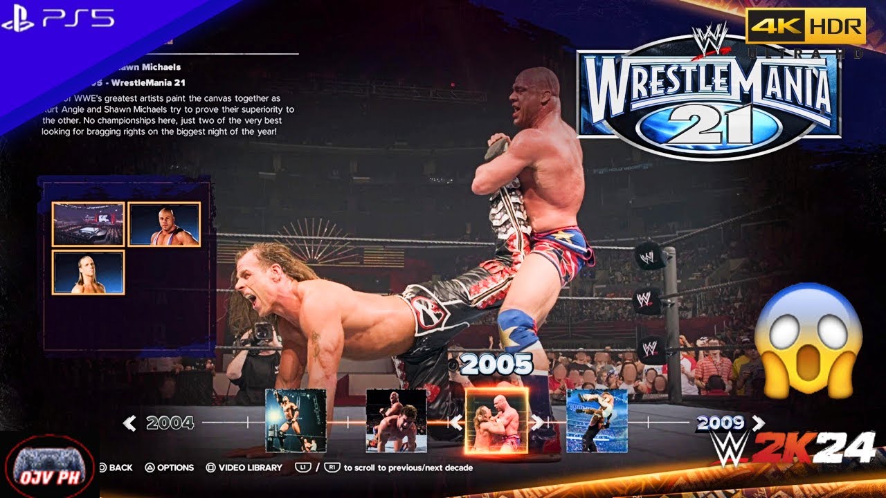 WWE 2K24 (PS5) - SHOWCASE MATCH #11 | KURT ANGLE vs. SHAWN MICHAELS | A MASTERPIECE IN HOLLYWOOD
