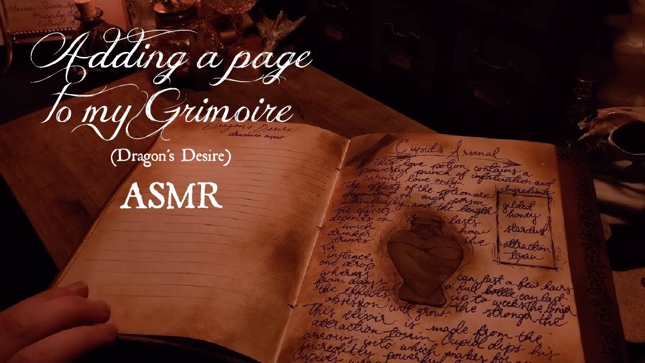 Adding a Page to my Grimoire | ASMR | Dragon's Desire