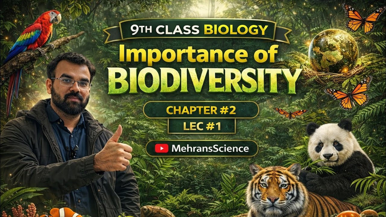 Importance of Biodiversity | Lec #1| Biology Chapter 2| 9th Class | New Book 2025| @MehransScience