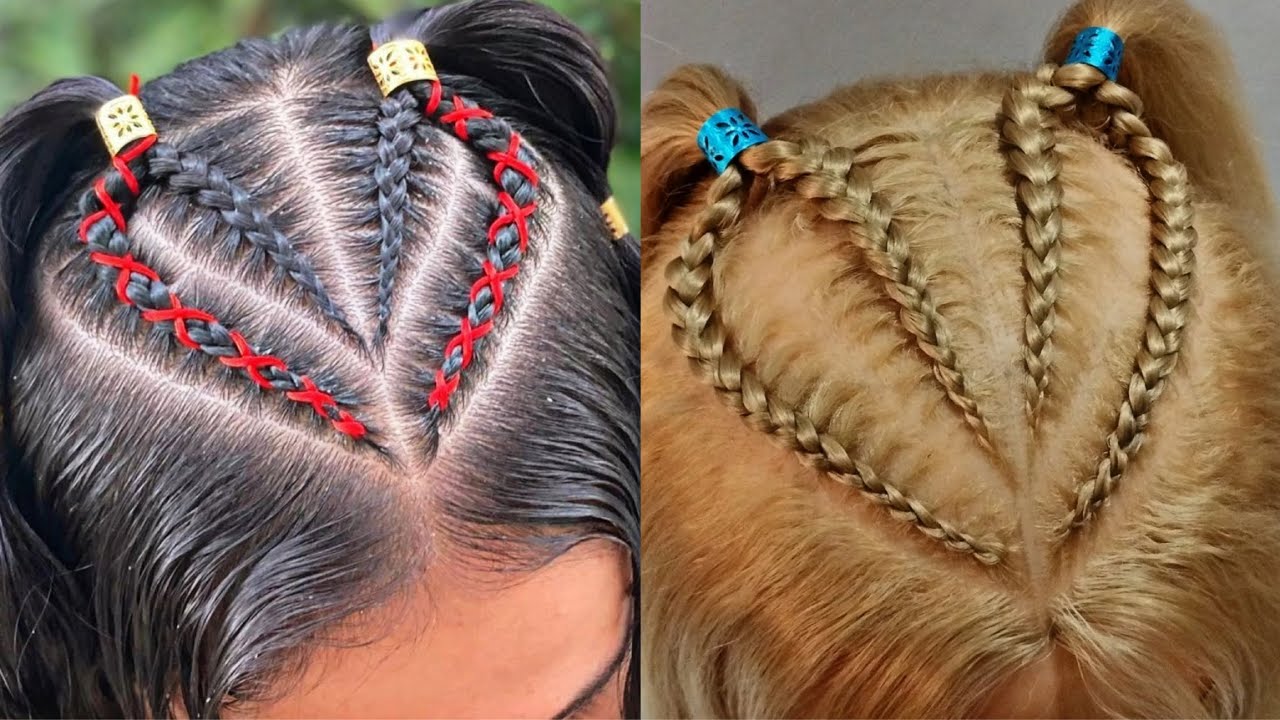 TUTORIAL TRANÇA NAGÔ CORAÇÃO NO TOPO 🩷