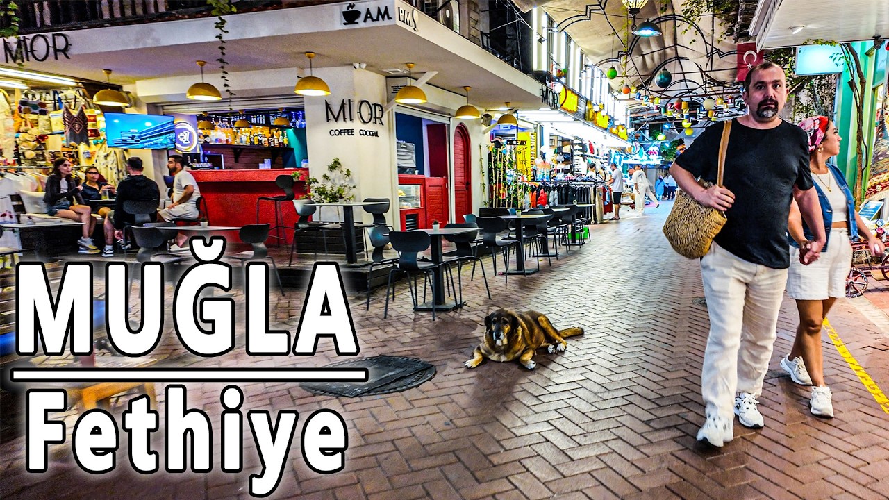 MUĞLA Fethiye Gece Yürüyüşü | 4K Night Walk in a Stunning Town