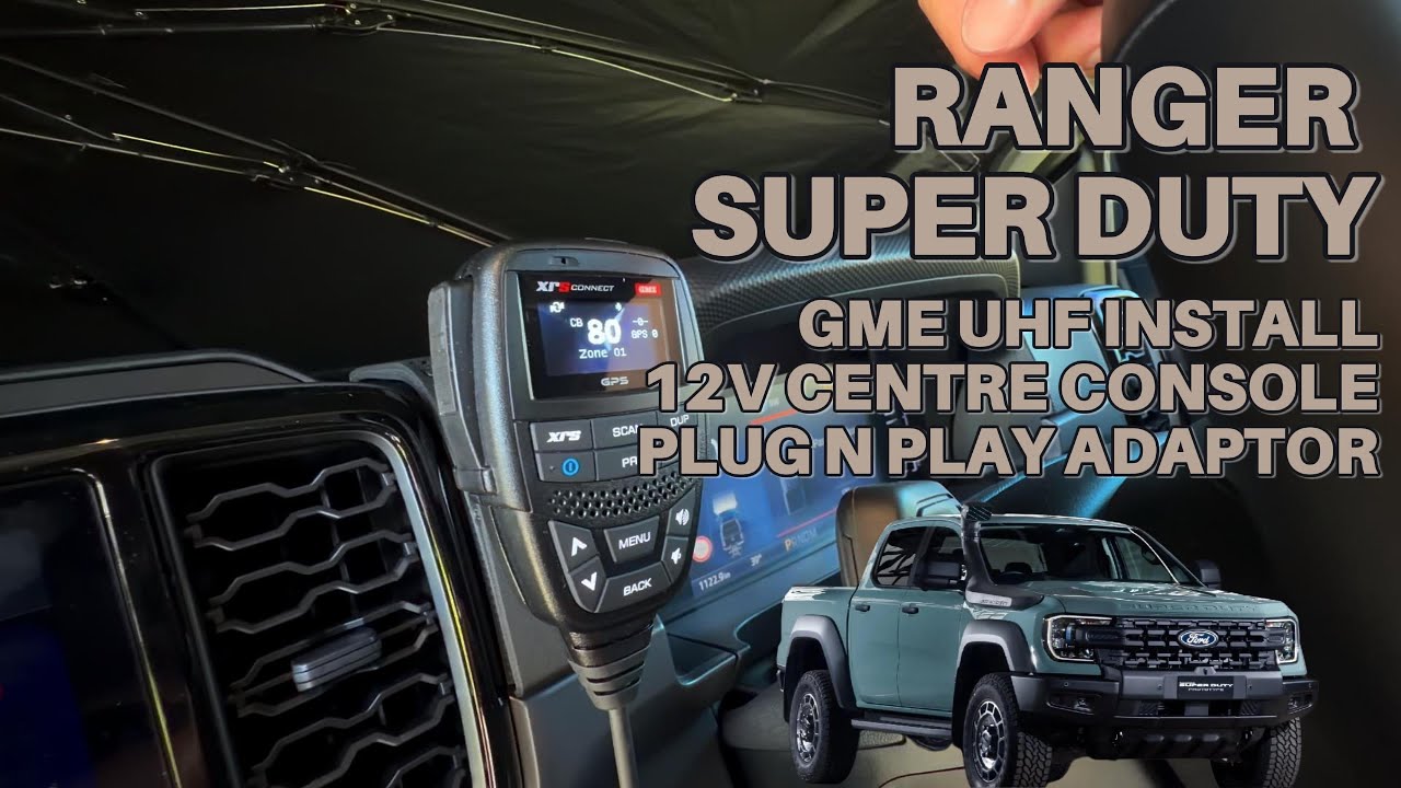 Ranger Super Duty - GME UHF 12V Centre Console 'plug n play' Adapter
