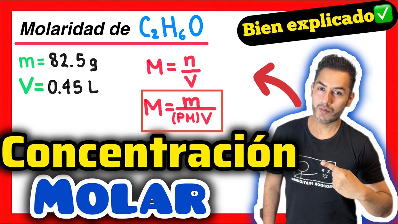 ✅MOLARIDAD Ejercicios CONCENTRACI&Oacute;N MOLAR | 𝐀𝐩𝐫𝐞𝐧𝐝𝐞 𝐝𝐞𝐬𝐝𝐞 𝐜𝐞𝐫𝐨!!💯 | QU&Iacute;MICA