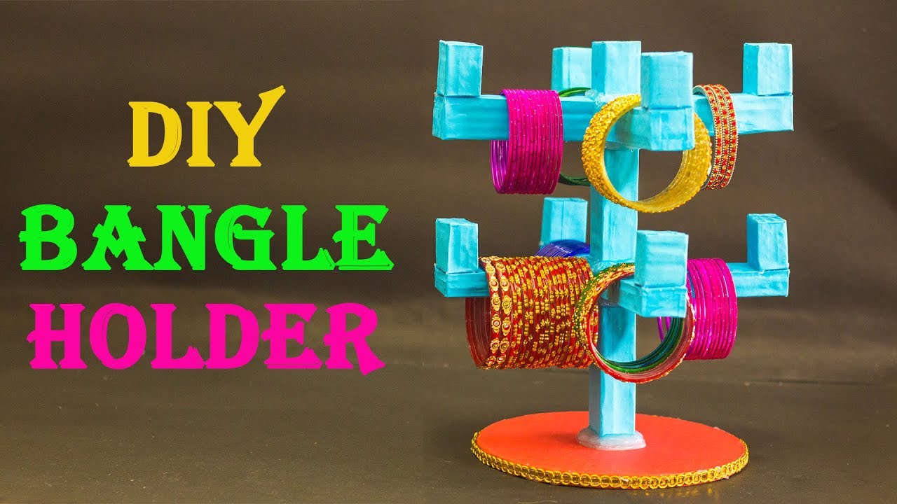 How To Make Bangle Holder With Cardboard