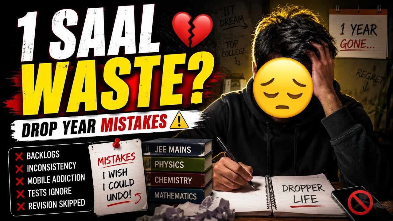 My Biggest Drop Year Mistakes 😭 | Reality Of A JEE Dropper💔