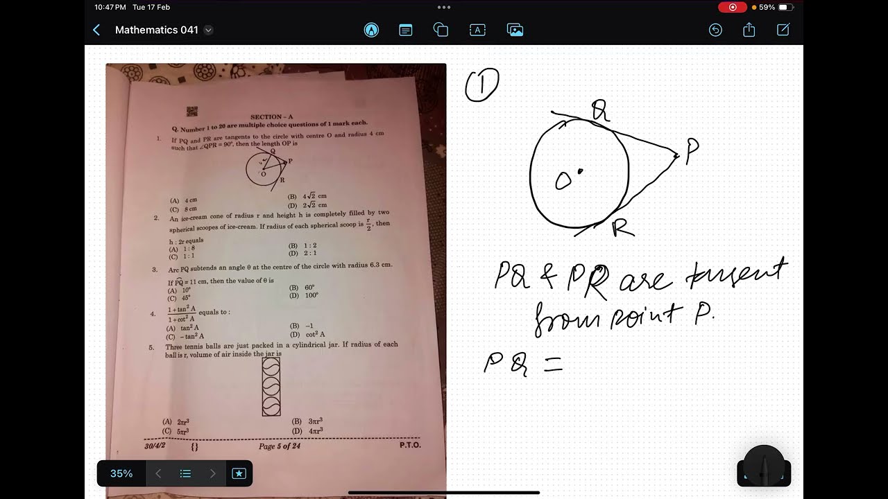 CBSE Class 10 Board exam 2026 MCQ solution Question 1 #cbse #cbsemaths #mcq #cbseclass10 #exam