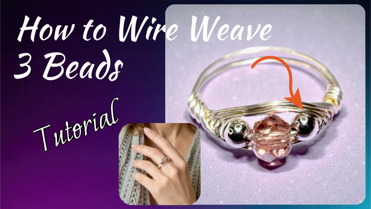 How to Wire Weave a 3-Bead Ring