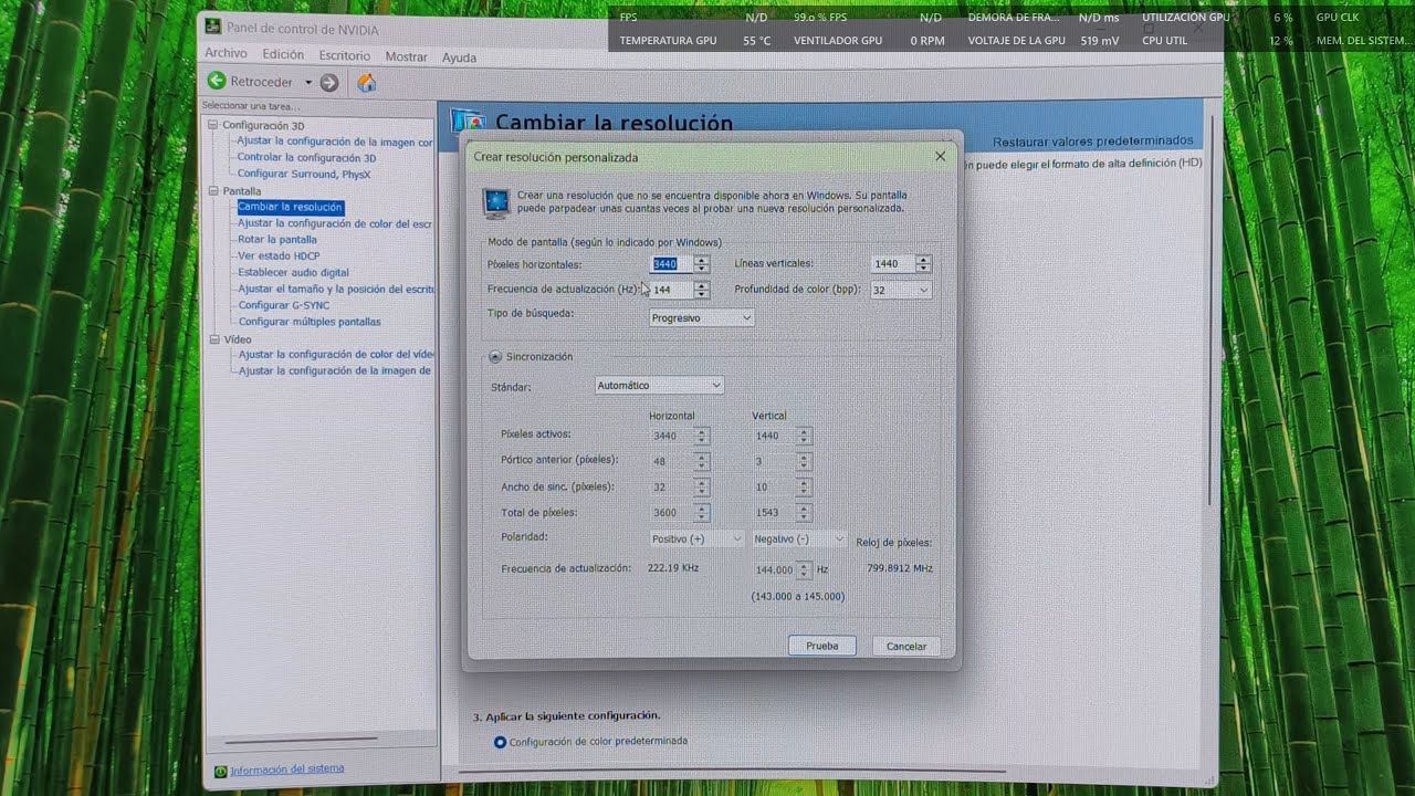 Resolución personalizada en tarjetas graficas NVIDIA