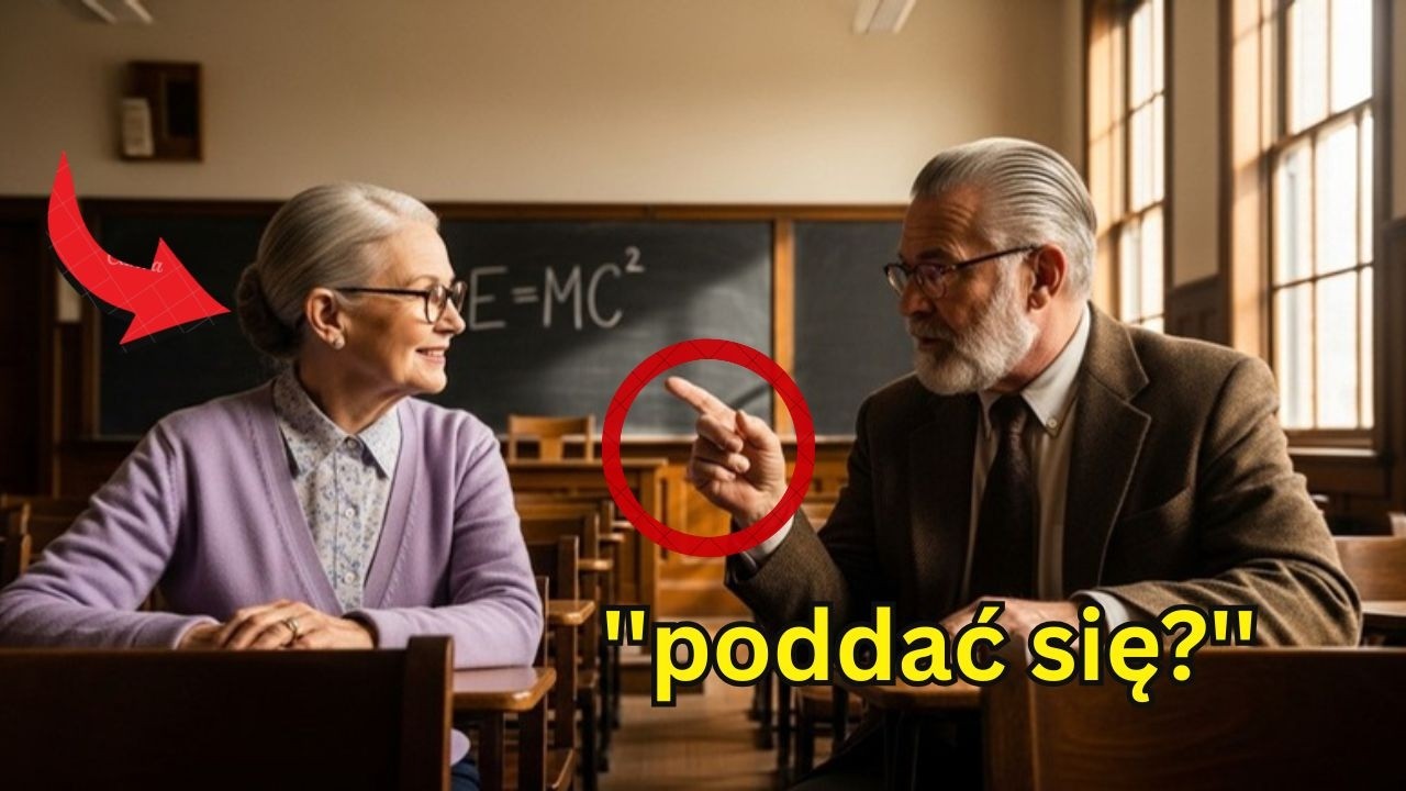 Nauczyciel zmusza starszą kobietę do trudnego równania, jej geniusz go zaskakuje!