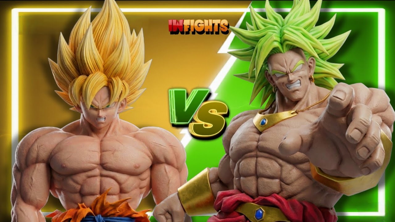 Goku (SSJ1) Vs. Broly (Legendary SSJ) (CPU Battle) DBZ - BUDOKAI 4
