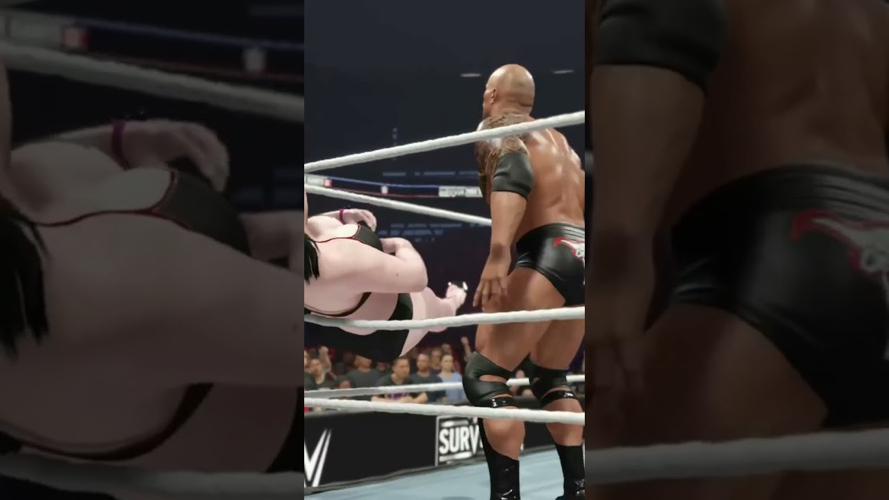 The Rock VS Rhea Ripley Fight WWE2K25 