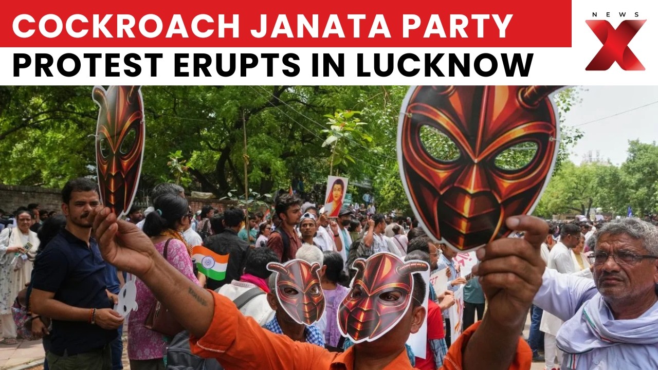 Cockroach Janata Party's Abhijeet Dipke Joins Massive Student Protest In Lucknow | NewsX