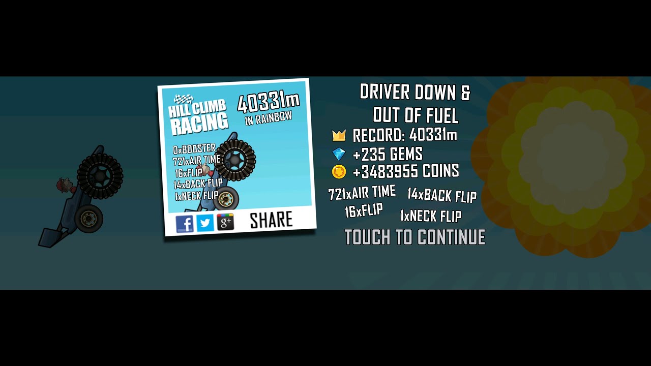 Hill Climb Racing: Garage Race Car + Rainbow 40331m [Stage WR]