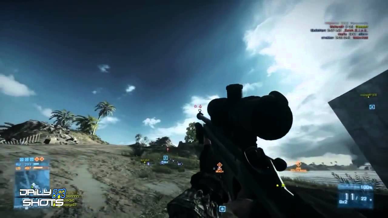 Battlefield 3   Sniping F35 pilot SV98