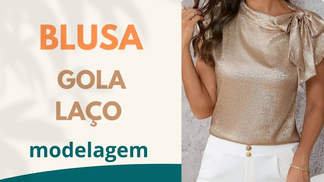 ✅BLUSA GOLA LAÇO E MANGA JAPONESA/modelagem passo a passo para iniciantes.