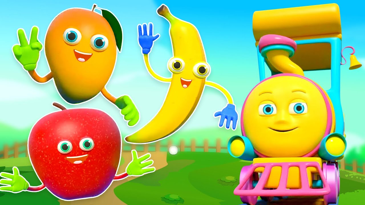 Fruits Song, Fun Learning Video for Kids with Huffy Puffy Train