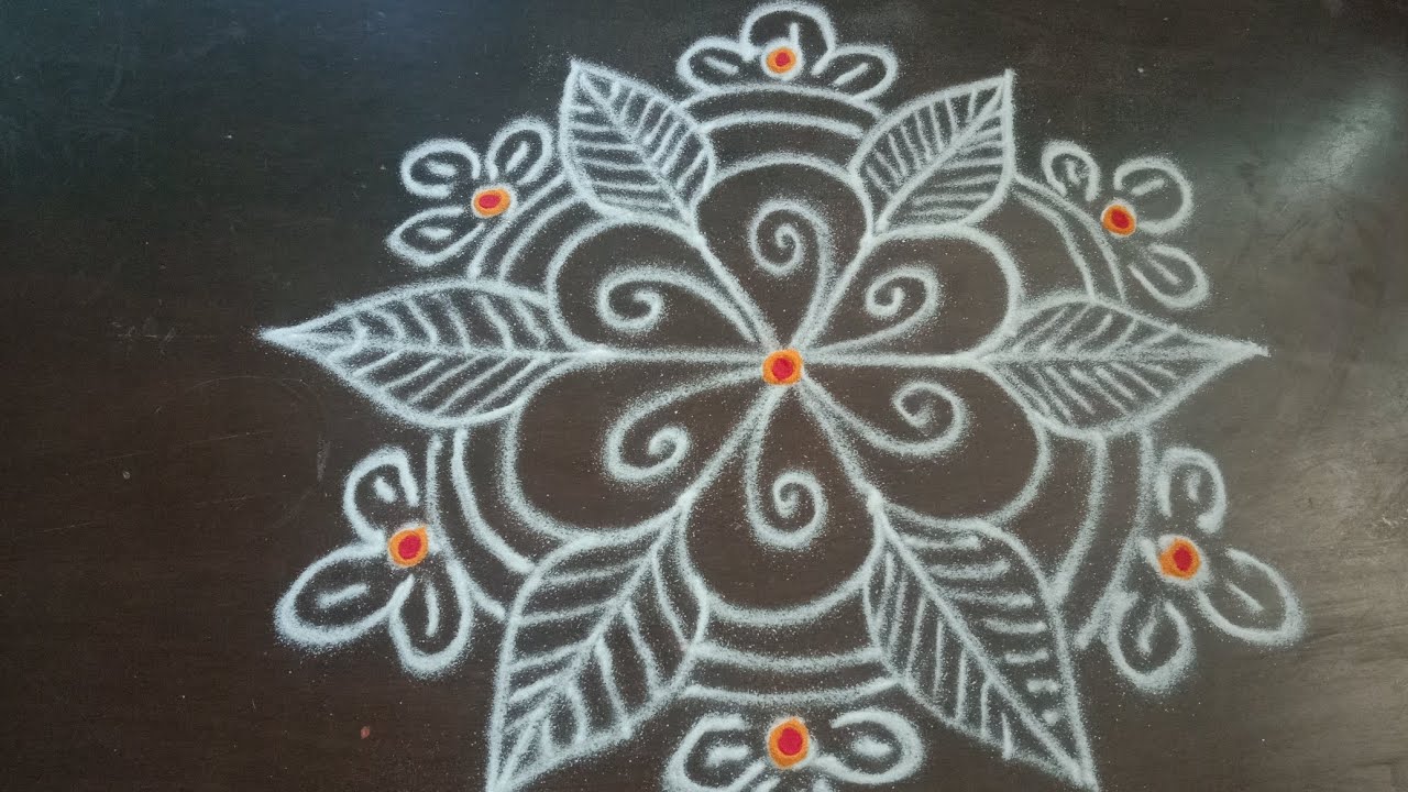 Friday rangoli/Shukravaram muggulu/Daily muggulu/Chukkala muggulu/Dharani rangoli 