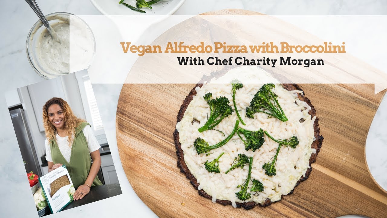 Vegan Broccolini Alfredo Pizza with Chef Charity Morgan