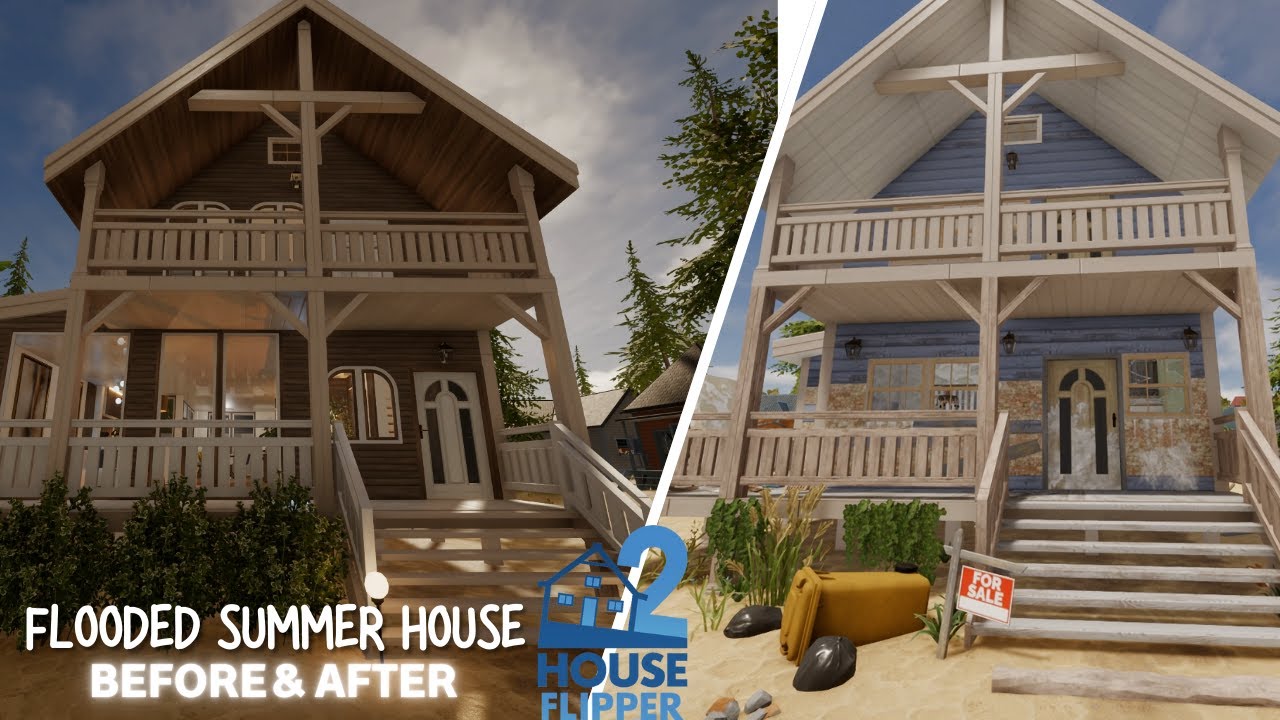 House Flipper 2 | a Flooded Summer House Renovation | Before & After Tour